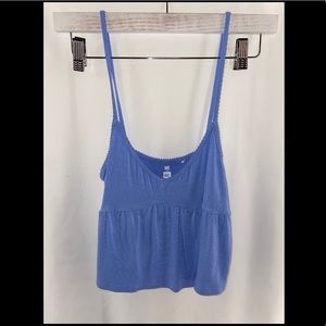 Blue Flowy Tank Top
